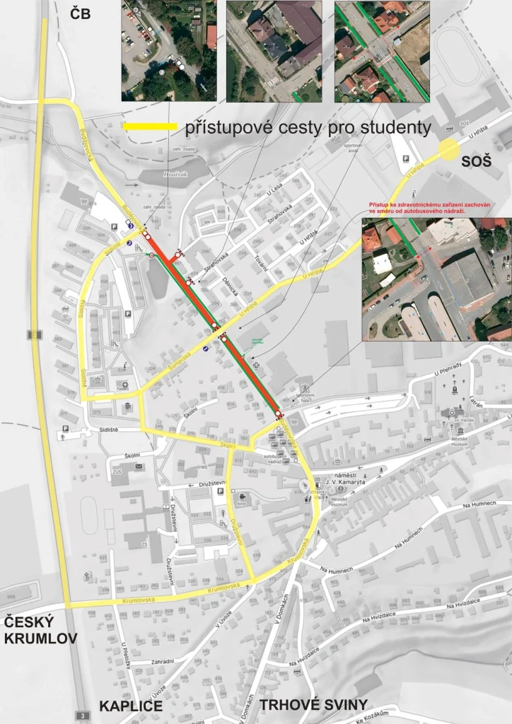 Dopravní uzavírka - mapa