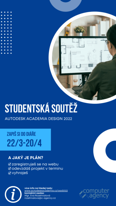 Leták k soutěži Autodesk Academia Design 2022